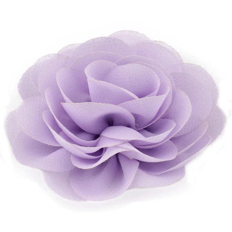 Розничная 8,5 см шифоновые лепестки для новорожденных цветок мака заколки для волос рулон Роза ткань цветы для волос Детские волосы для девочек Аксессуары - Цвет: I