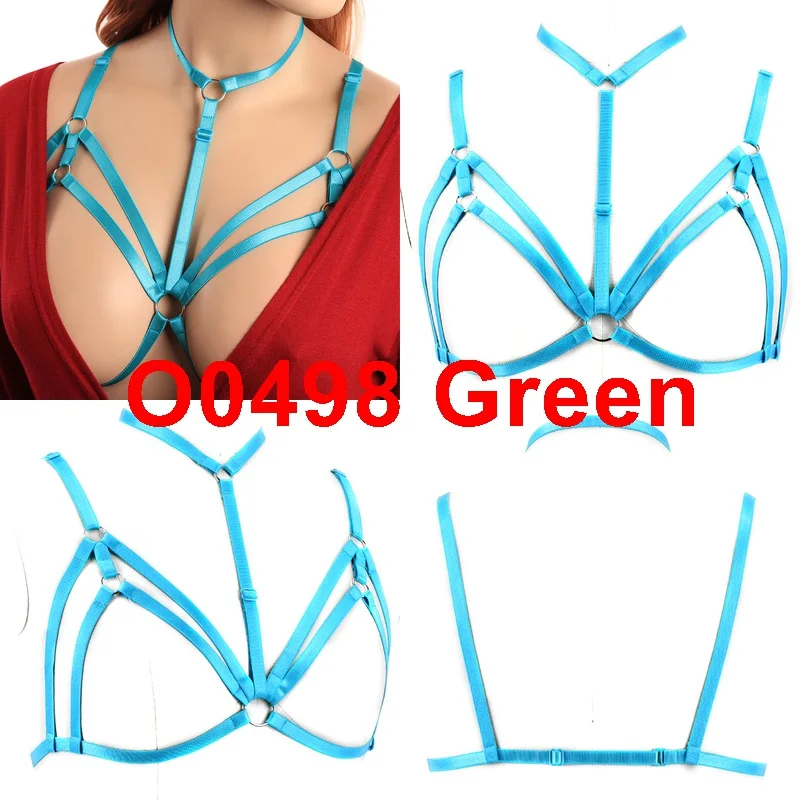 Для женщин Strappy обвязка для тела Caged Bralette без бретелек Топ Гот стимпанк плюс размеры Лето талии нагрудный ремень фестивальный рейв