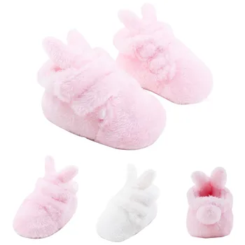 

Plus Velvet Warm Newborn Baby Shoes Winter Baby Girls First Walkers Soft Soles Non-slip Infant Snow Boots Toddler Crib Shoes #9