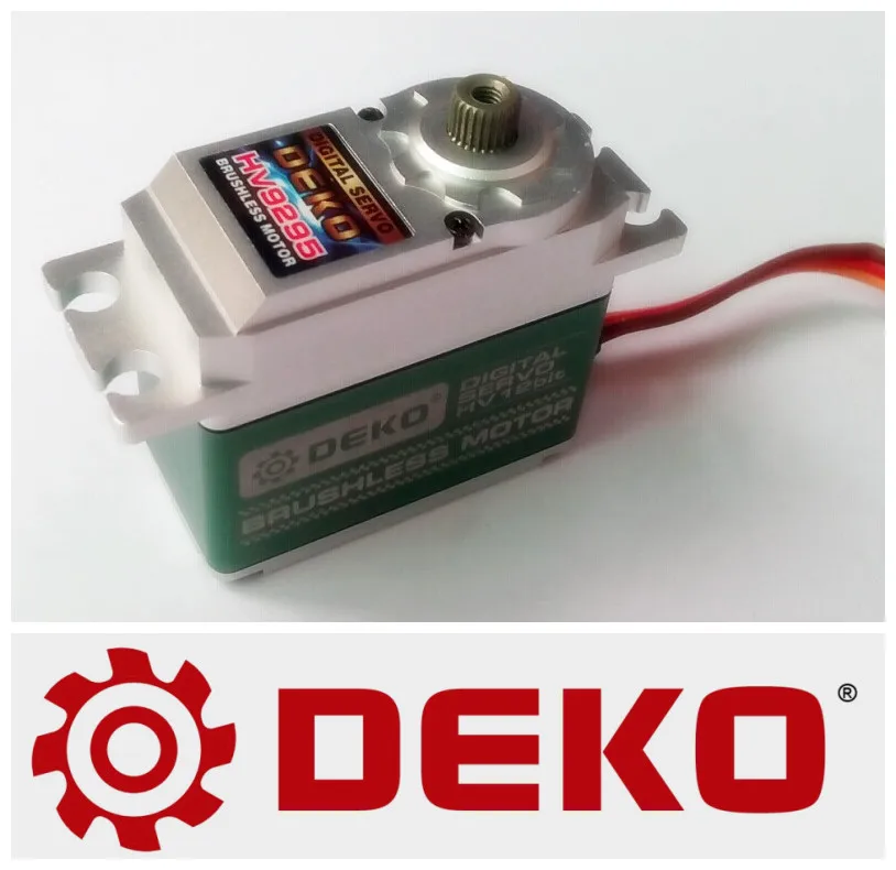 DEKO high pressure brushless servos model HV9295 full metal gear and a waterproof digital servo for 1:8 rc cars/robots