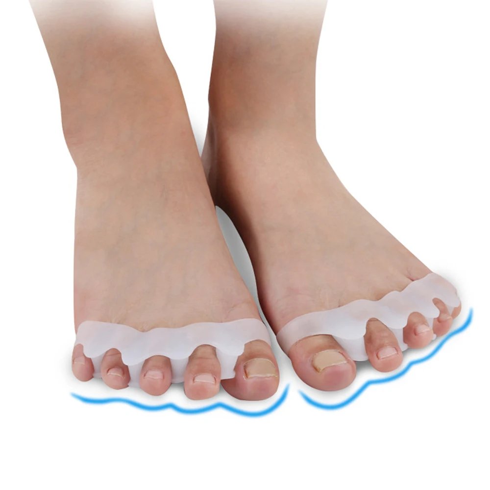 

1 Pair Silicone Foot Care Gel Bunion Protector Toe Separators Straightener Spreader Correctors Hallux Valgus Correction