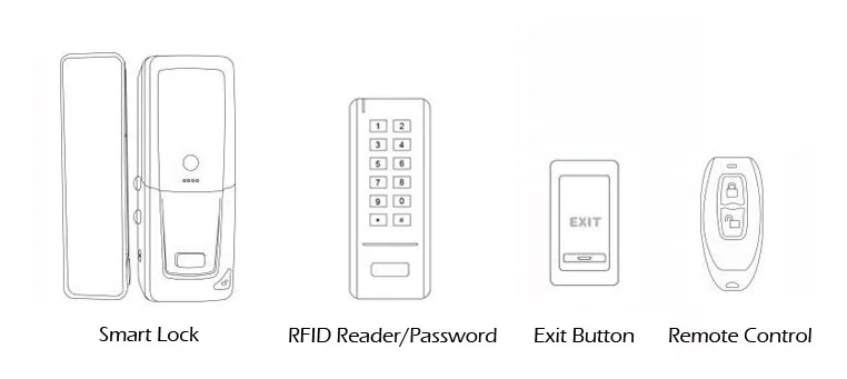 RAYKUBE Беспроводная система контроля допуска к двери электронный интеллектуальный дверной замок с RFID клавиатурой пульт дистанционного управления открывания R-W50