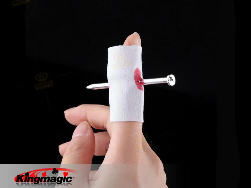 

Bloody Prank Fake Nail through Finger magic trick Scary Halloween Party April Fool's Day Street magia fuuny gadget 2Pcs/Lot