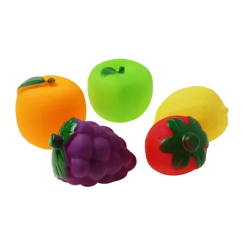 

Hot selling Rubber Vegetables Water Toy Baby Bathroom Pool Bath Toy best gift for Kid 7.1