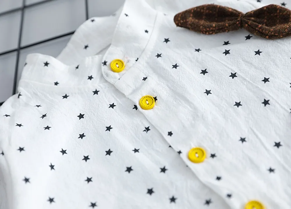 Детская футболка с принтом звезды для маленьких мальчиков и девочек+ однотонный комбинезон в клетку, комплекты со штанами г. зимнее детское платье с длинными рукавами для девочек, одежда