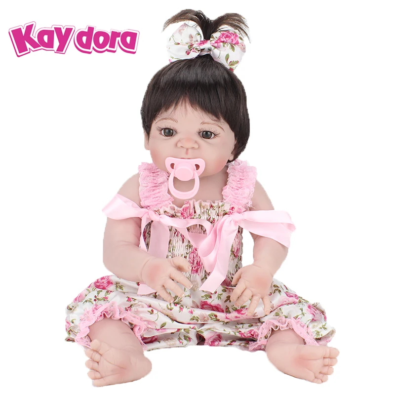 KAYDORA 22 дюймов 55 см полное тело силиконовые Reborn куклы живые реалистичные настоящие
