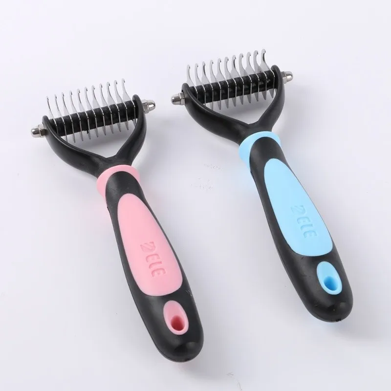 Dog Pet Cat Fur Dematting Grooming Deshedding Trimmer Tool Comb Brush 11 Blade PL1