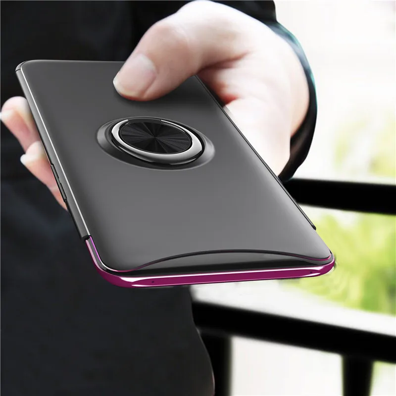 

For OPPO Find X FindX phone case back cover For OPPO FindX 6.42'' protective case full TPU soft Finger Ring Car Magnet bag case