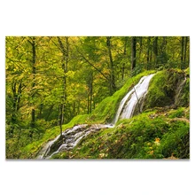 Красота плакат природа пейзаж водопад горное озеро лес джунгли холст картина настенные картины для гостиной домашний декор