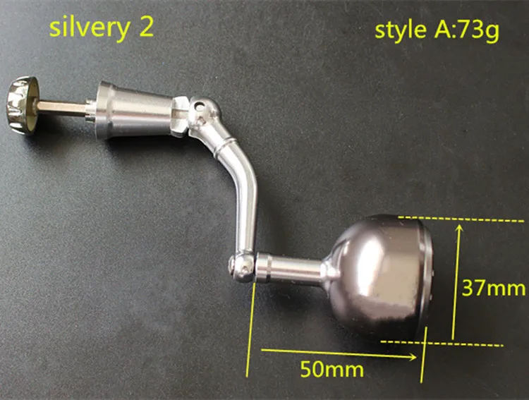 Металлическая CNC ручка с шариковой ручкой для 1000-6000 спиннинговых катушек коромысла с кнопками из сплава 1 шт./лот - Цвет: silvery2 A