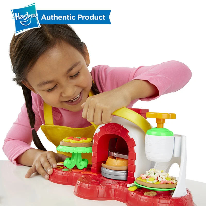 Juguete para horno de Pizza con sello y sello de Hasbro Play-Doh con 5 colores no tóxicos, creaciones de cocina, arcilla compuesta para niños, juegos divertidos - 4
