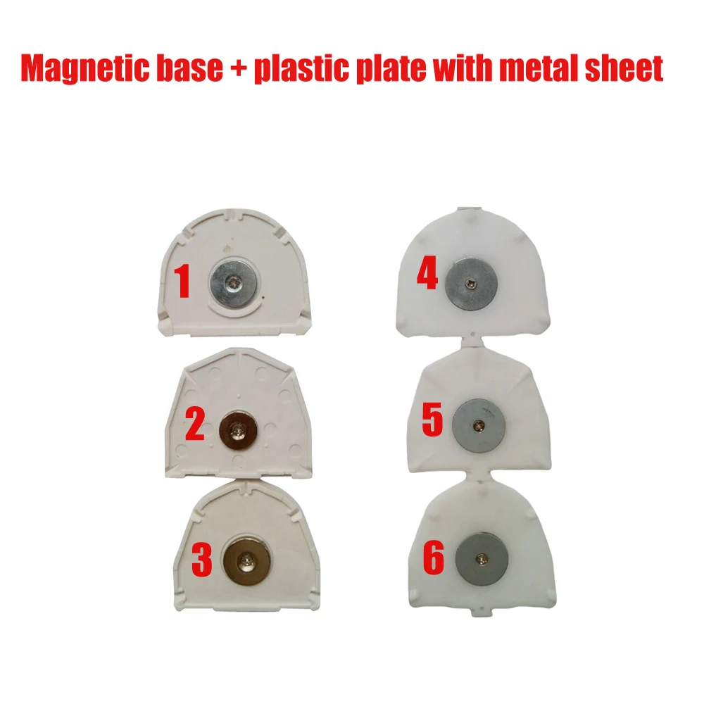 

15pcs Dental Lab Semicircle Hexagonal shape Amann Girrbach Plastic Plate Magnetic Base Rubber Sheet with Iron On Pin Drill Unit