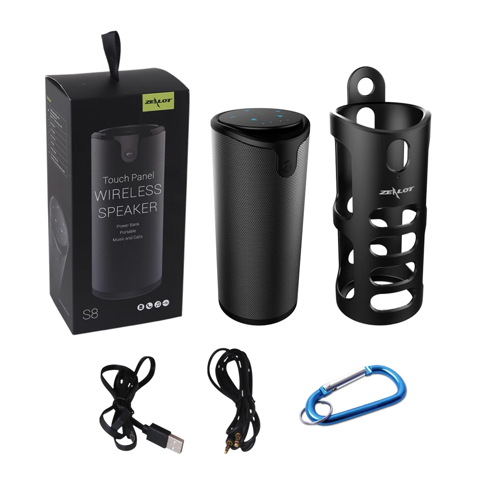 ZEALOT S8 открытый Bluetooth динамик 3D стерео беспроводной HiFi колонка с сенсорным