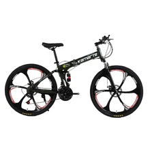 Russian wholesale and warehouse Top quality 26 Inch folding mountain bike 21 Speed Double Disc Brake complete bicycle