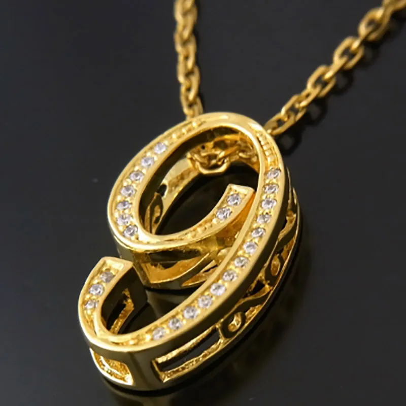 

Slovecabin 925 Sterling Silver Gold Color Plated Number 9 Pendant Necklace Jewellery Number 7 8 Crystal Men Wholesales Necklace