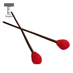 Tooyful прочный 1 пара Mallets Marimba Beater барабанные стержни ударные инструменты инструмент красный 40 см