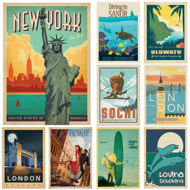 United Kingdom Travel Ads (Vintage Art) Posters & Wall Art Prints