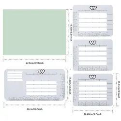 4 шт. открытки с конвертом письмо ремесло дневник адресации Руководство трафарет набор прозрачный тетрадь пригласительные шаблоны линейки