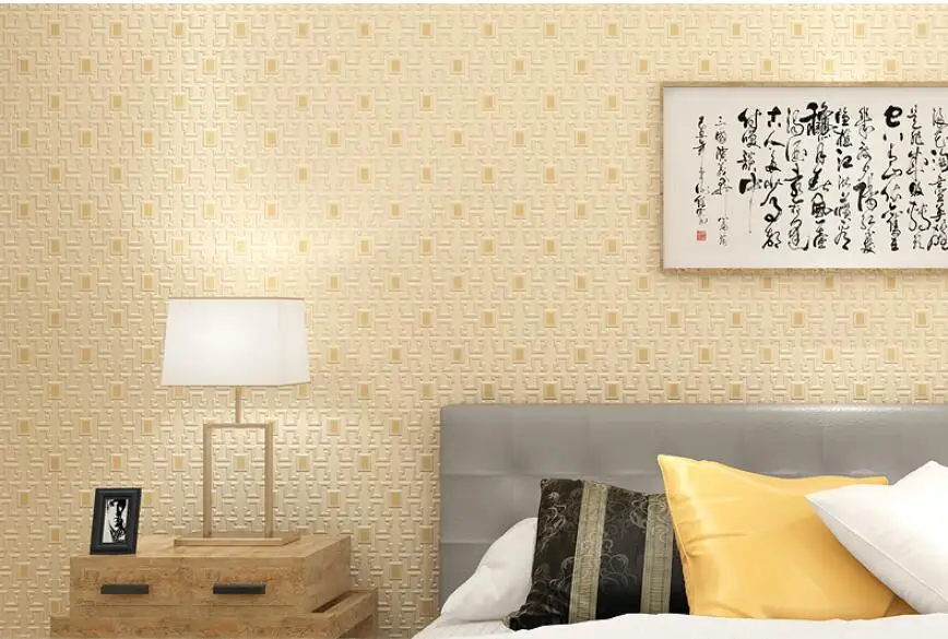 3D современные китайские обои для стен 3 d решетки обои для стен гостиной украшения рулона