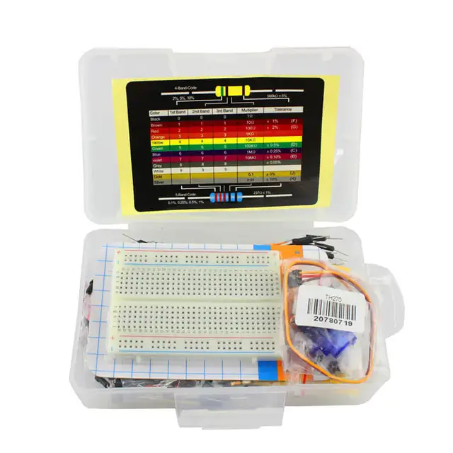 Best Value Elecrow Starter Kit for Arduino Beginners DIY Component Kit with Resistance Card Bread Board Electronic Parts in Plastic Box Best Value Elecrow Starter Kit for Arduino Beginners DIY Component Kit with Resistance Card Bread Board Electronic Parts in Plastic Box