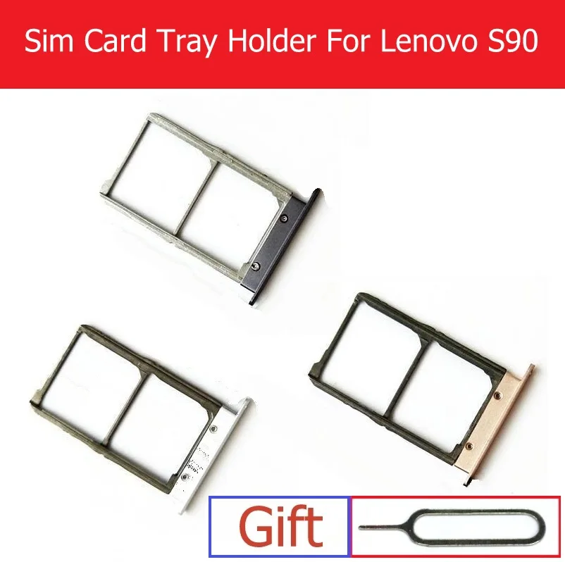 100% подлинный держатель лотка для Sim-карты Lenovo S90 S90T S90U S90E адаптер серый цвет Замена