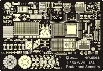 

1/350 WWII USN Shipborne Radar Set (With Bases-Resin)