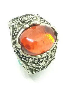 

Natural Red Zircon Gemstone Sterling Silver Women Ring