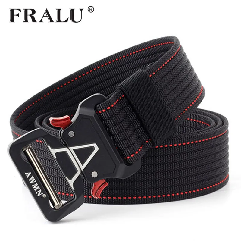 

FRALU Tactical Belts Nylon Military Waist Belt with Metal Buckle Adjustable Heavy Duty Training Waist Belt Hunting Accessories