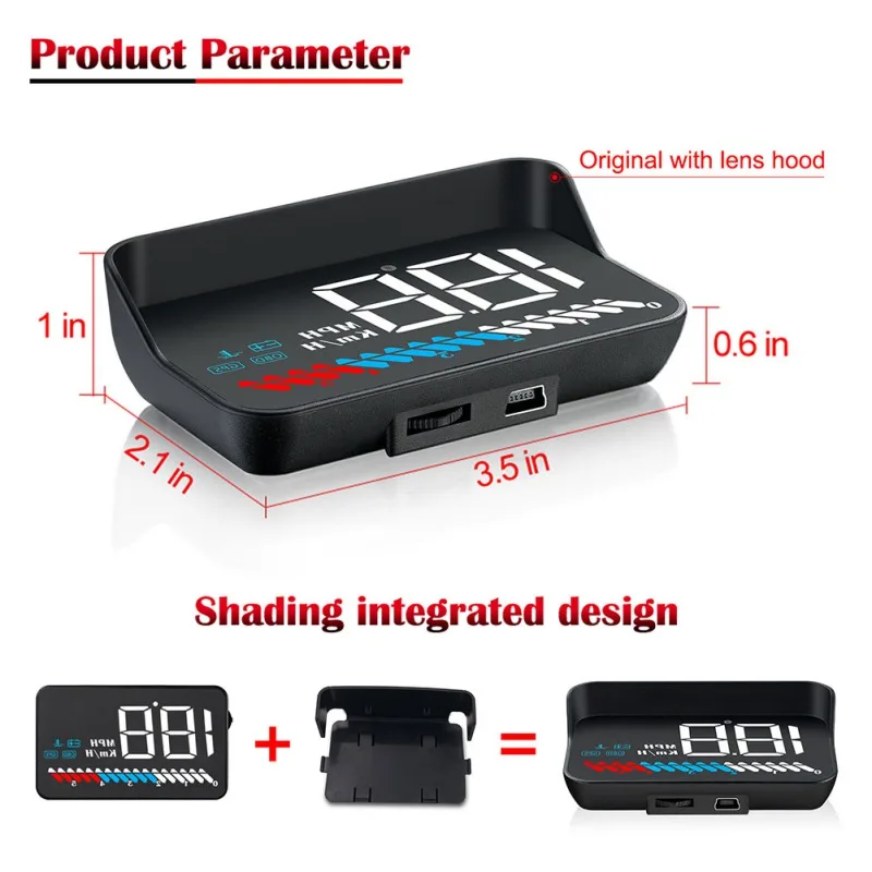 M7 OBD2 бортовой Hud gps Автомобильная головка вверх дисплей превышение скорости предупреждаПредупреждение компьютер лобовое стекло проектор свет сенсор автомобильные аксессуары