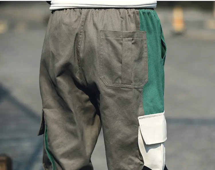 Новые западные Harajuku боковые ленты мужские брюки для бега хип хоп Уличная осень зима обычная, высокая, на выход мужские шаровары