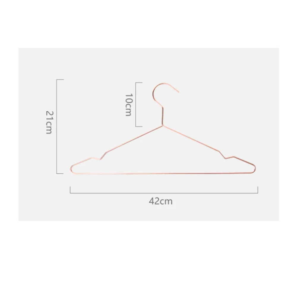 10 шт./партия скандинавские простые металлические вешалки для одежды из розового золота с канавкой, прочные вешалки для одежды, вешалка для костюма