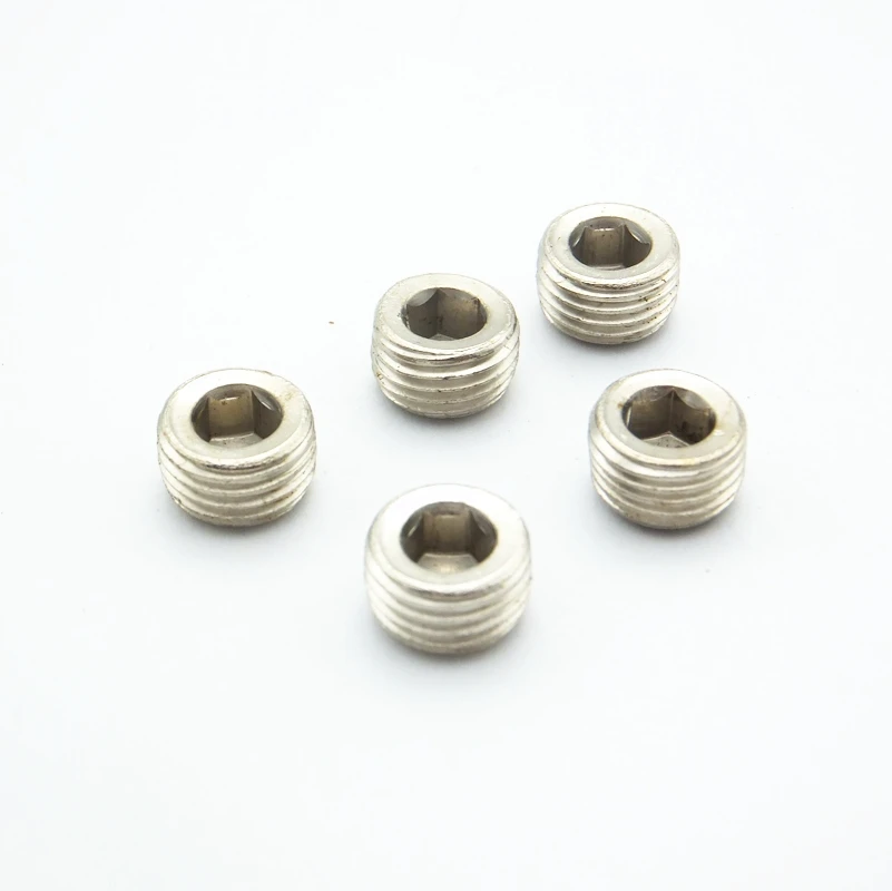

5PCS 1/4" Male BSP Hex Socket End Cap Plug Fitting Coupler Connector Adapter
