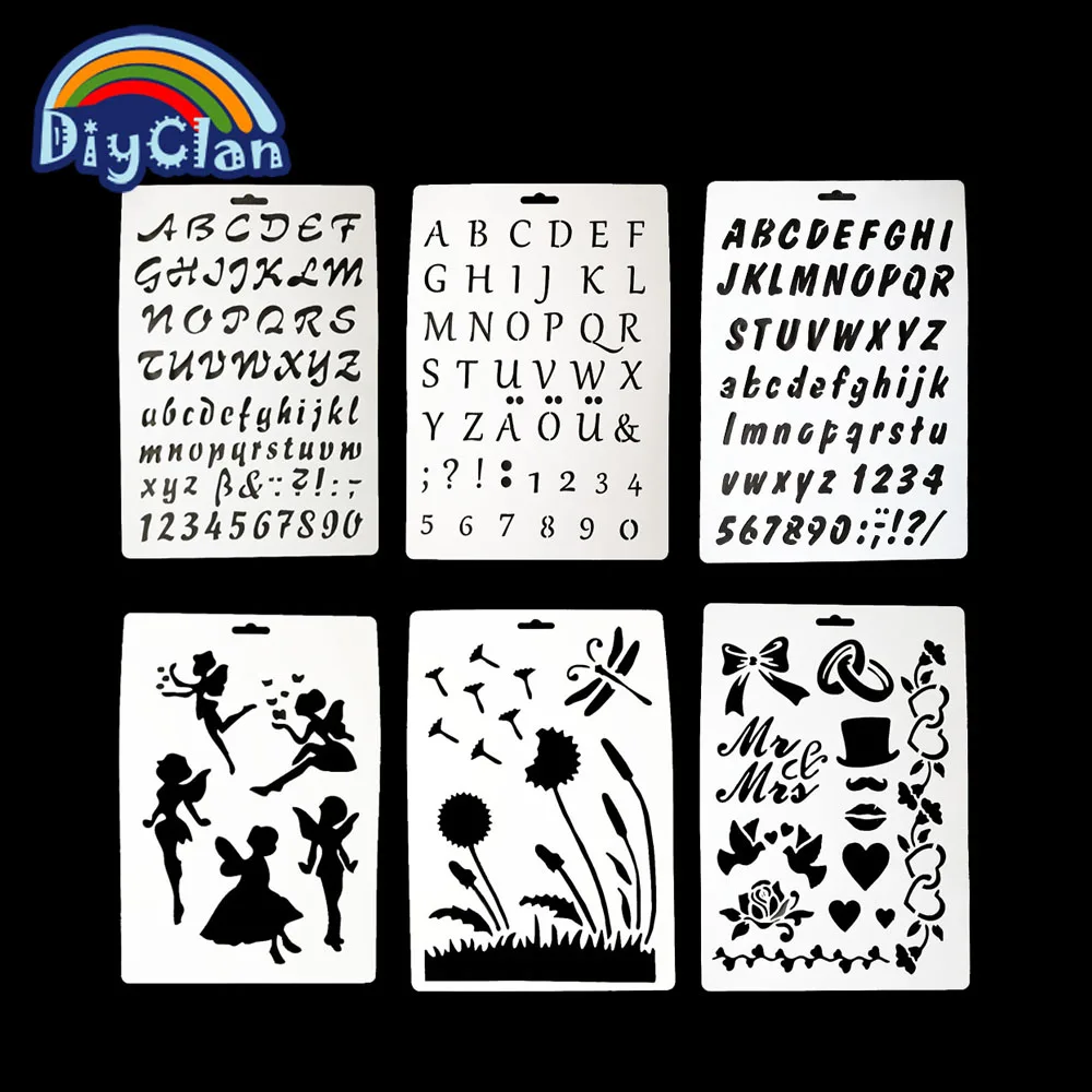 Buy 26 alphabet Cake Stencils Cupcake Decorating