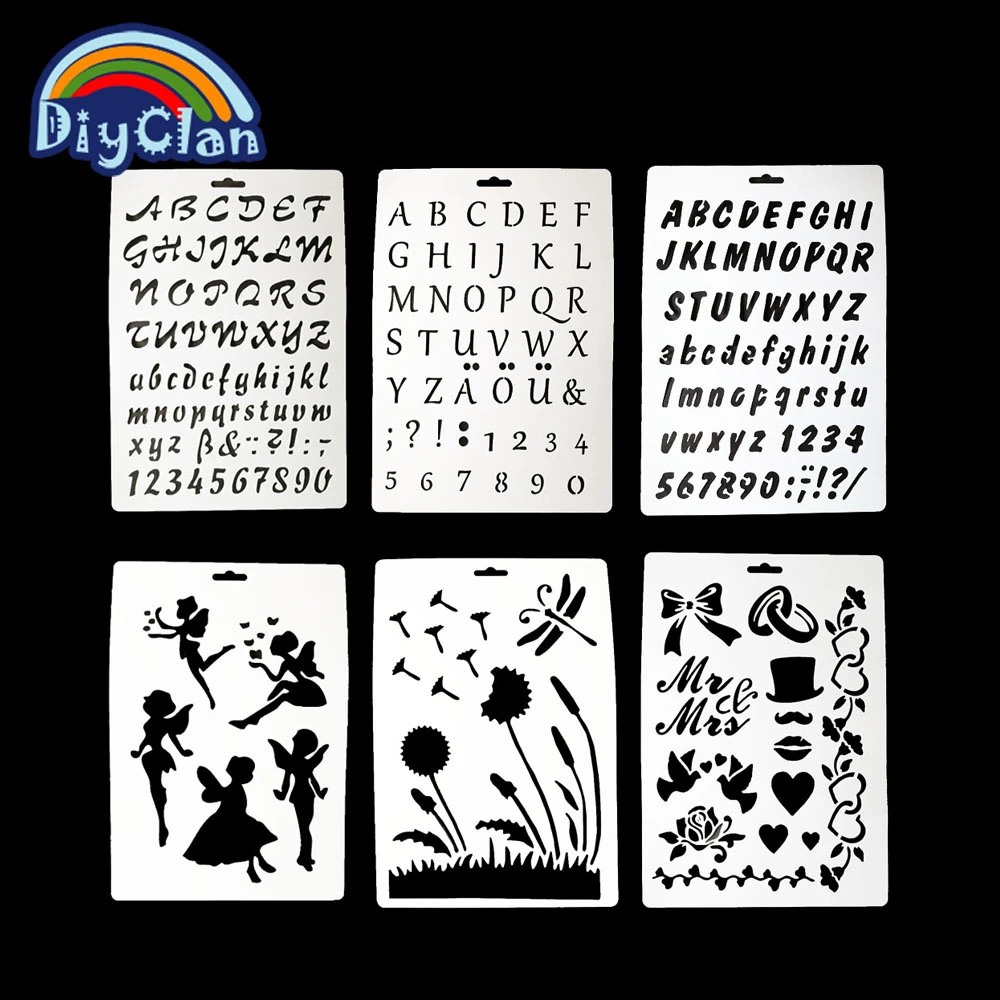 Pochoirs De Decoration De Gateau 26 Lettres Modele De Chiffres Moule De Cuisson Fleur D Ange Accessoires Pour Bricolage Scrapbooking Aliexpress