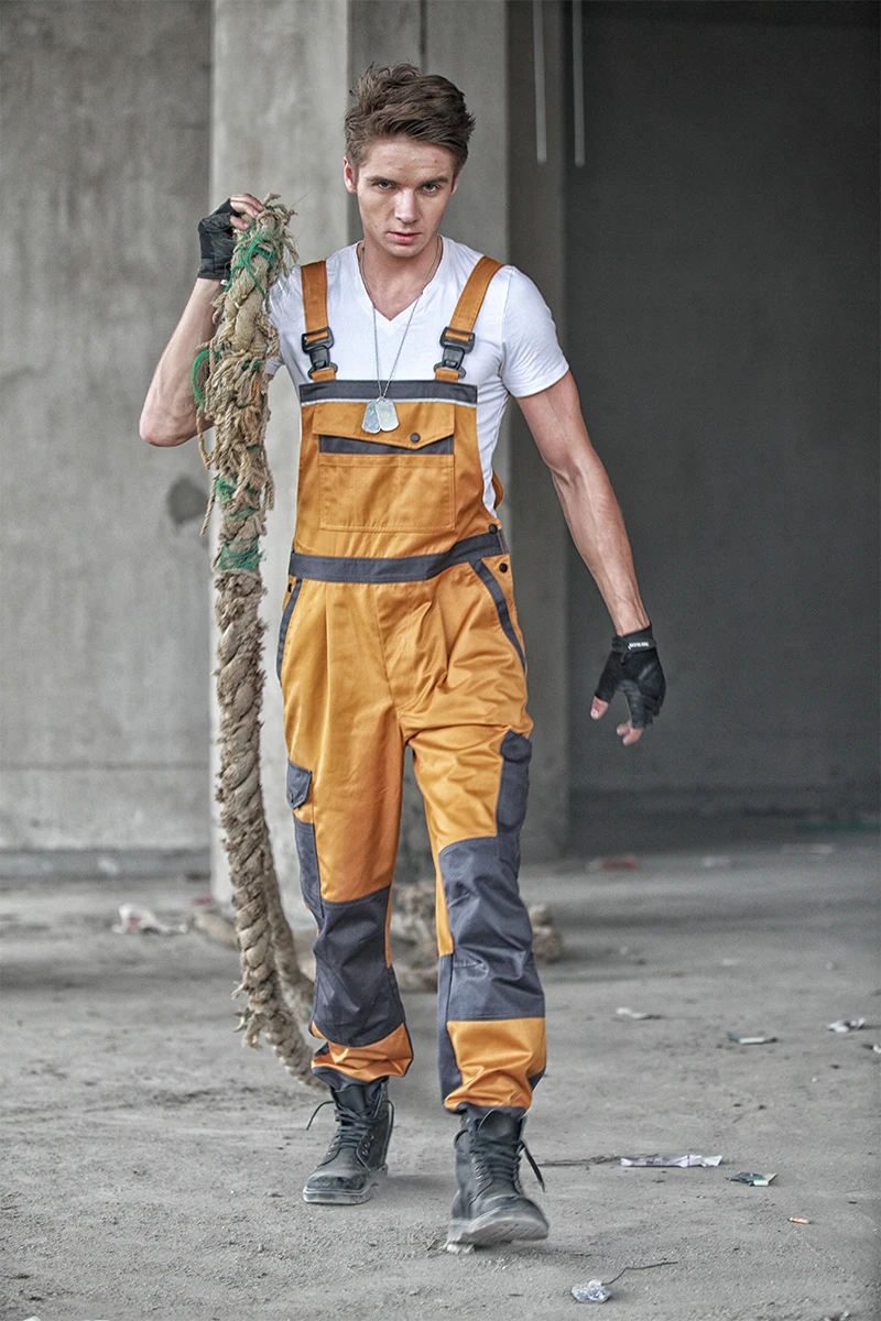 overall men women work coveralls factory uniform fashion casual strap jumpsuit pants repairman sleeveless working overalls