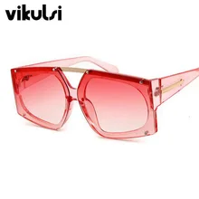 Fresco de Gran Tamaño gafas de Sol Cuadradas Mujeres Retro de Los Hombres de Moda Diseñador de la Marca gafas de Sol Para Mujeres Claro Espejo gafas gafas de sol