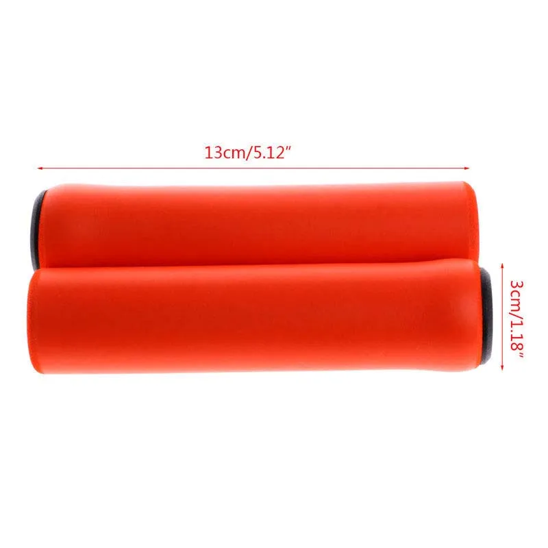 2pcs Super Soft Bicycle Handle Bar Grips Cycling Bike Grips Silicone Anti-slip Handlebar Anti-skid shock-absorbing