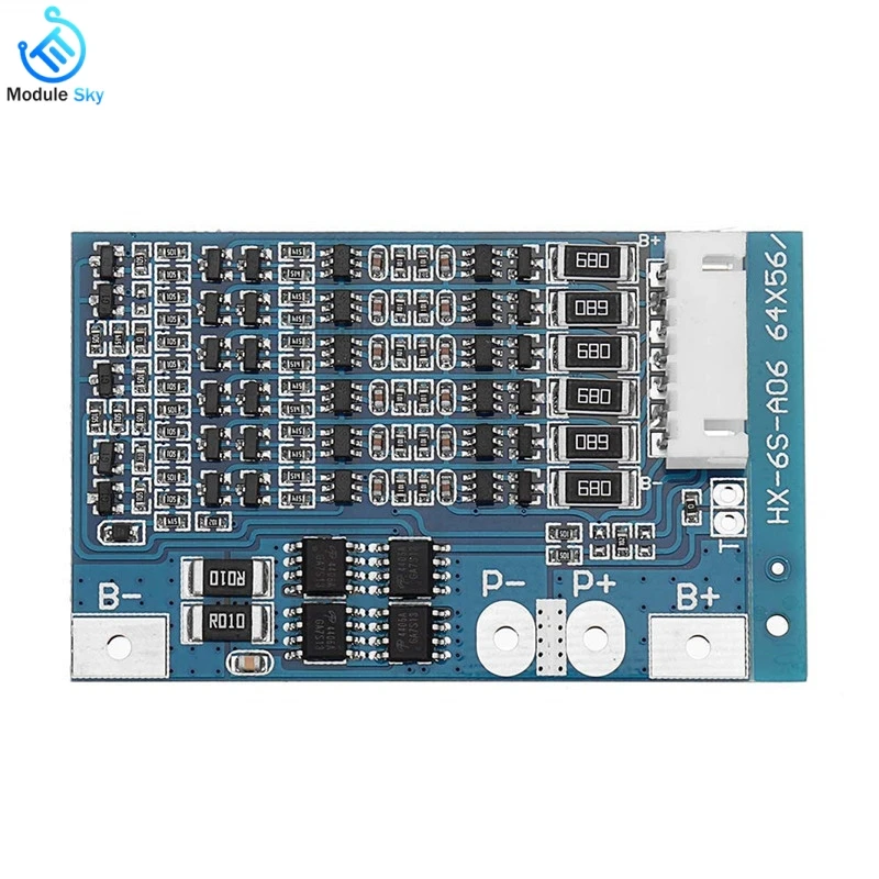 BMS 6S 8A 18650 Защитная плата для литиевой батареи балансировщик батареи Recargable 25,2 V эквалайзер плата блок питания