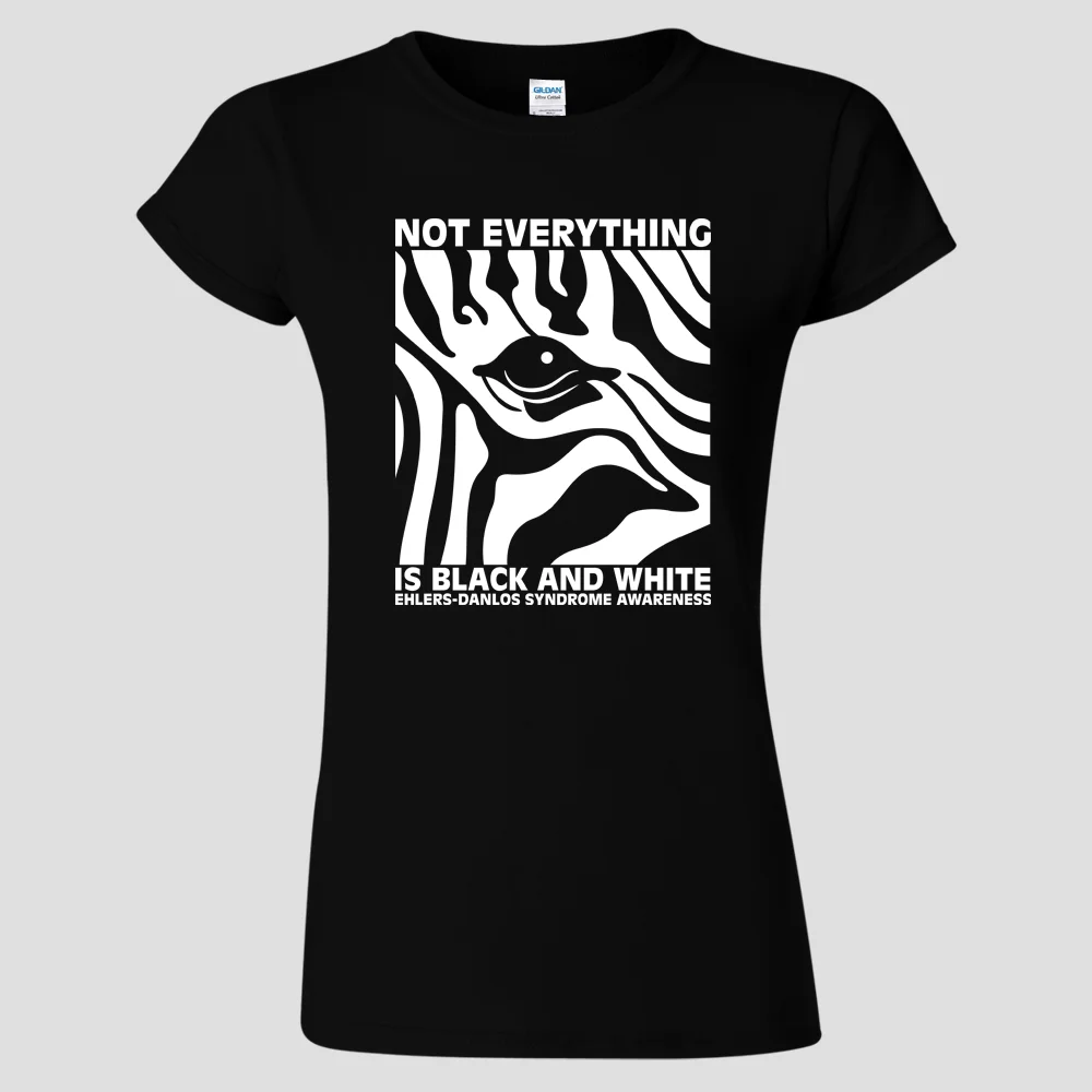 Ladies T Shirt Zebra Eds Ehlers Danlos Syndrome Hypermobility Awareness