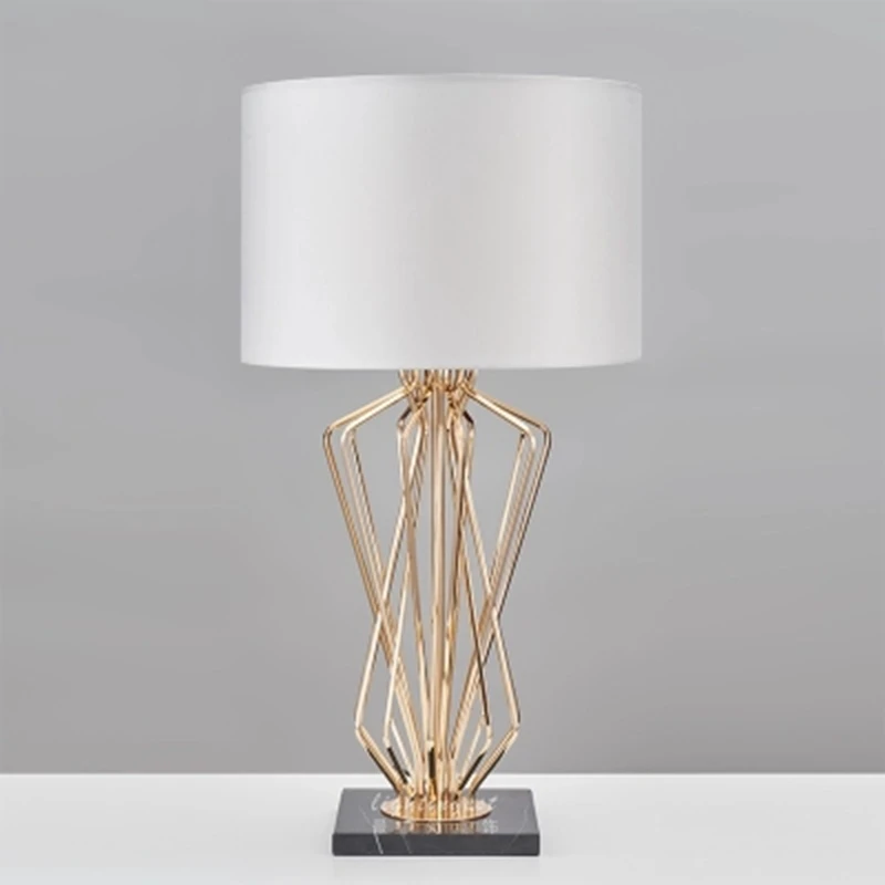 

LukLoy Modern Marble Metal LED Desk Lamp Creative Simple Study LED Table Light Bedroom Living Room Table Lamp Dormitory Lighting