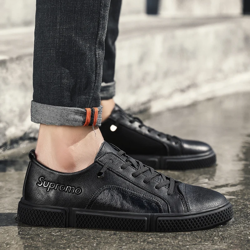 

High Quality men vintage genuine leather shoes washing lace up distressed men's fashion flat breathable shoes lace up male shoes