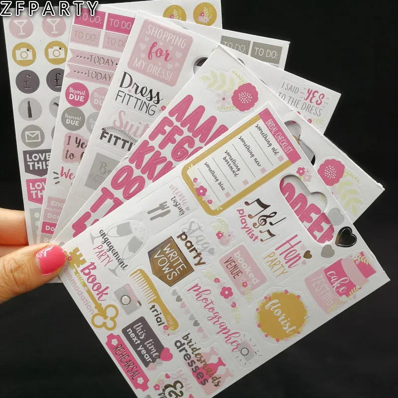 Zfparty для влюбленных Набор наклеек Скрапбукинг/Happy planner/карты/бумажник карты