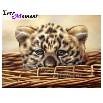 

Ever Moment Diamond Painting Home Decoration Small Leopard Picture Of Rhinestone Full Square Drill Diamond Embroidery 3F957