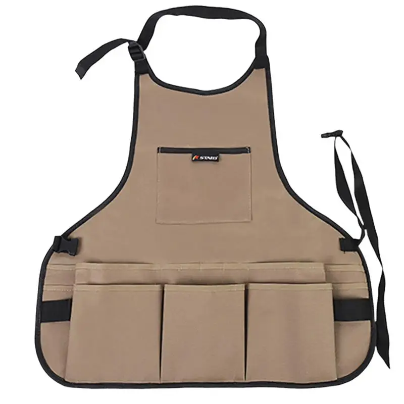 

1 PC Men Women Multi-Pockets Multi-functional Durable Oxford Fabric Tool Apron for Garden Garage Kitchen Workshop