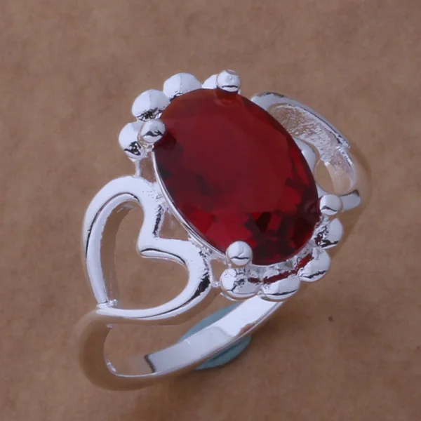

Classic Silver Jewelry Hollow Ring 4 Color CZ Nice Ring For Women Men AR357-360