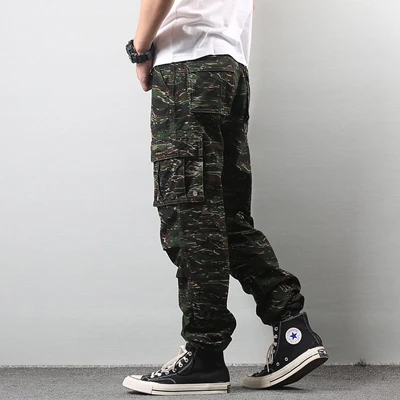 Camouflage Military Army Pants Men Japanese Style Loose Fit Cargo Pants ...