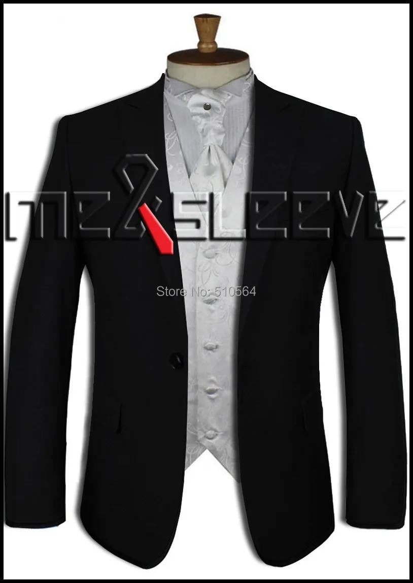 Одиночный мужской жилет, жилет, белый и серебряный узор, жилет(жилет+ галстук-бабочка+ платок+ запонки