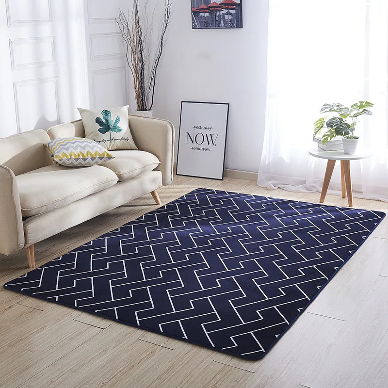 Новое поступление современный минималистичный фланелевый Печатный коврик для спальни скандинавский гостиная кофейный Настольный коврик кухонный Коврик для прихожей