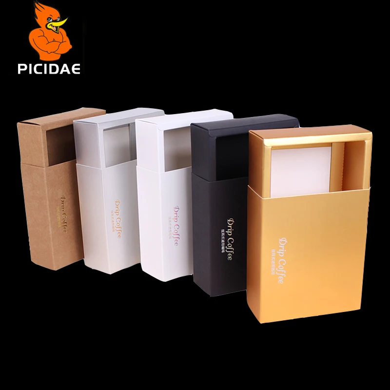 

coffee Gift Outer box Filter bag Specialty paper Kraft jam drawer 5 Enter small Follicular Hanging ear package blank print no