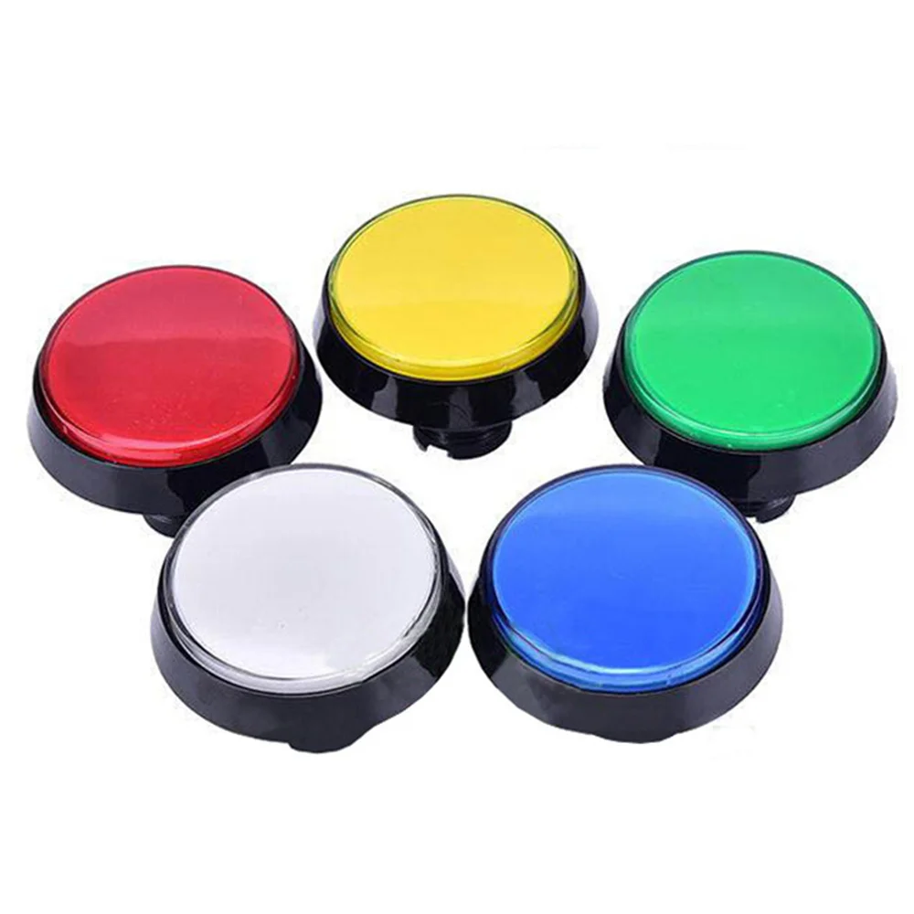 1pc 60mm LED Light Big Round Arcade Video Game Player Push Button Switch Lamp;UK 